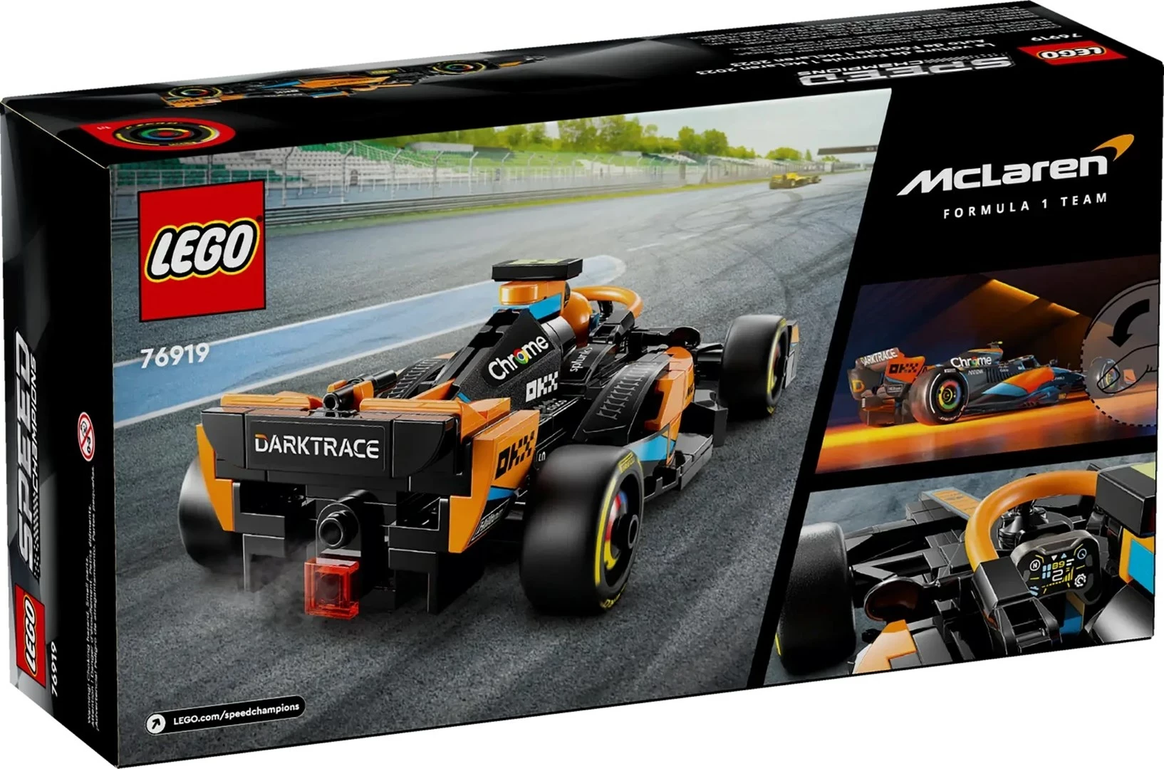 Model dirkalnika McLaren Formula 1 2023, LEGO Speed Champions 76919