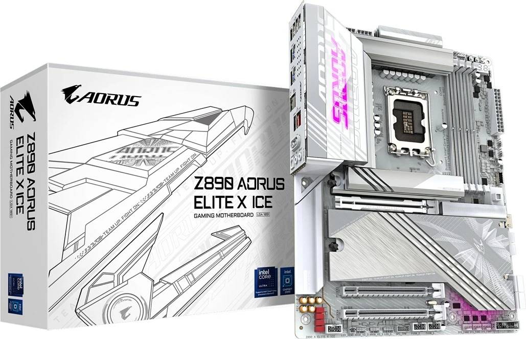 Matična plošča Gigabyte Z890 AORUS ELITE X ICE, Socket 1851, bela