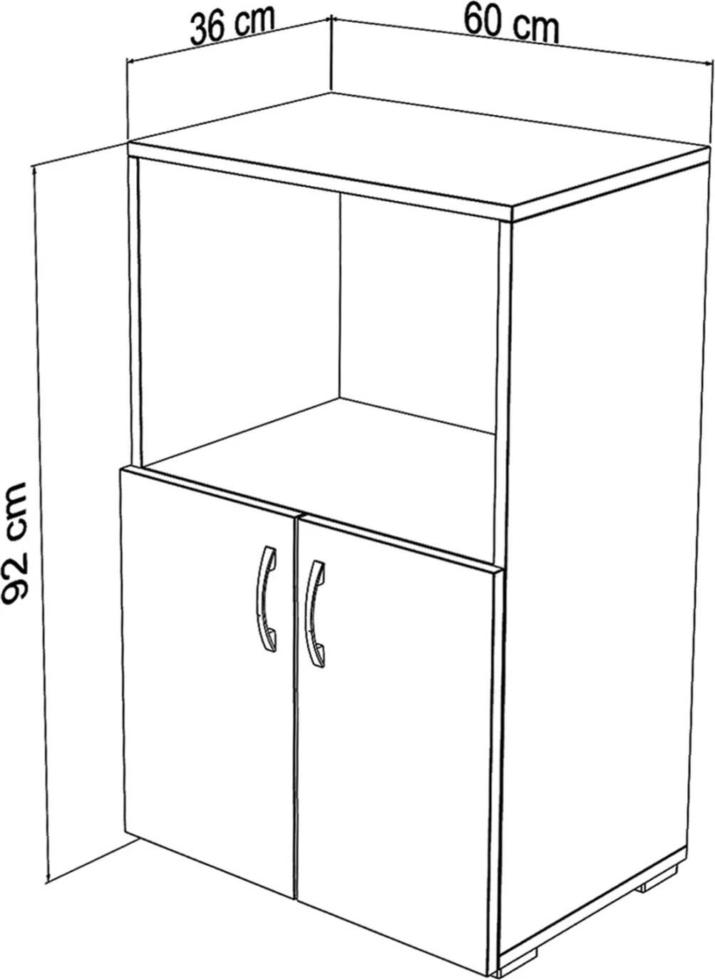 Kuhinjska omarica NITO FH18197.01 melamin v beli barvi 60x36x92H cm