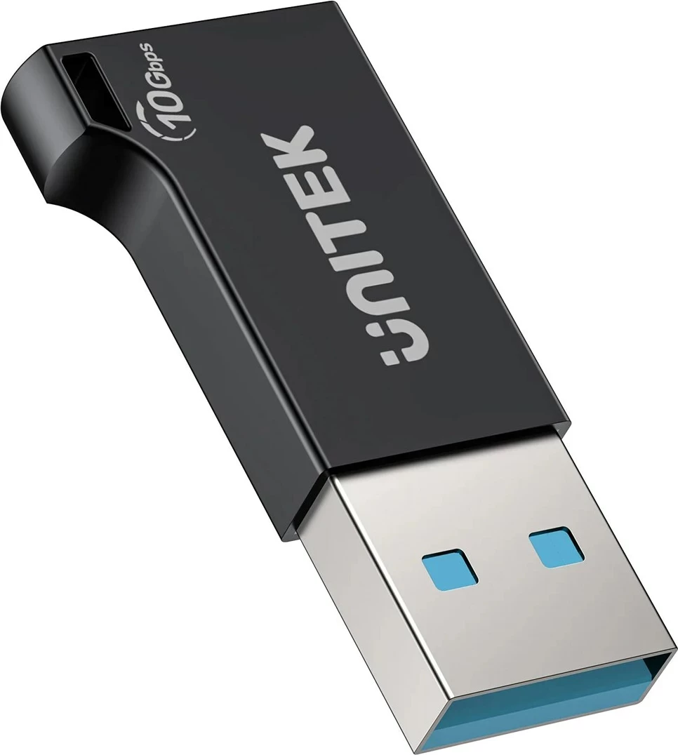 Adapter USB-A v USB-C UNITEK A1049ABK01, 10Gbps, črn