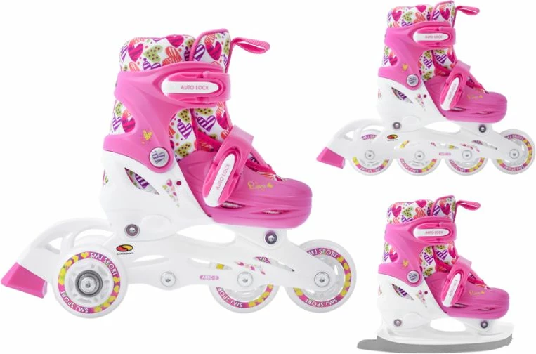 Otroški rolki SMJ, rožnati