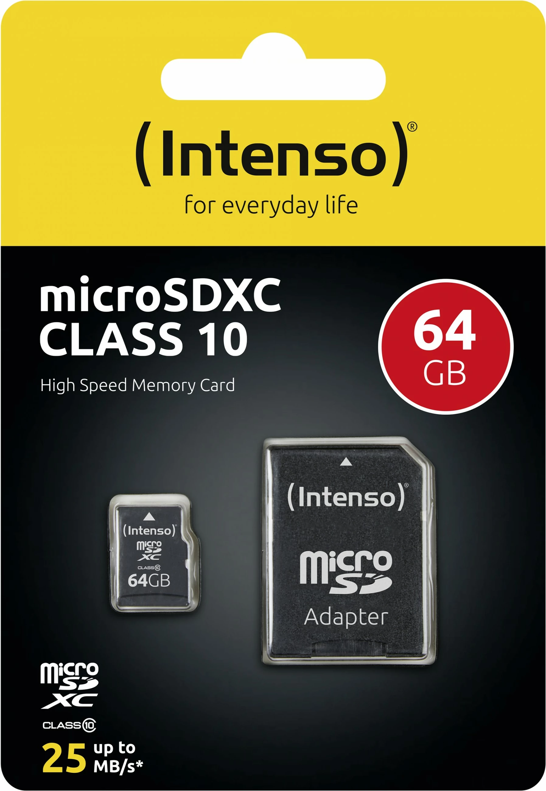 MicroSDXC kartica Intenso 64 GB, Class 10, črna MicroSDXC kartica Intenso 64 GB, Class 10, črna