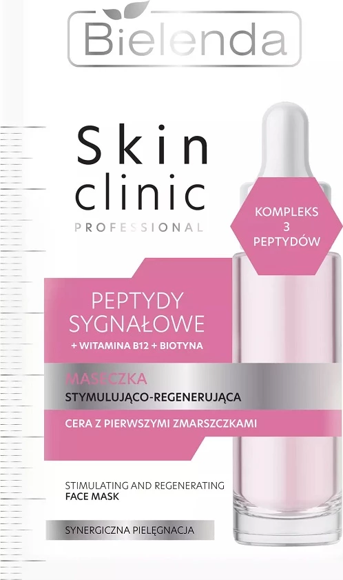 Spodbujajoče-regeneracijska obrazna maska Bielenda Skin Clinic Professional Signal Peptides za ženske, 8 g