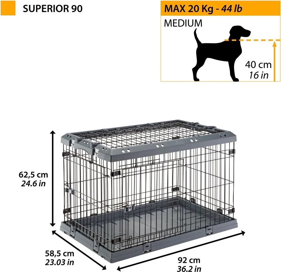 Kletka za pse Superior 90, 92 x 58,5 x 62,5 cm — Ferplast
