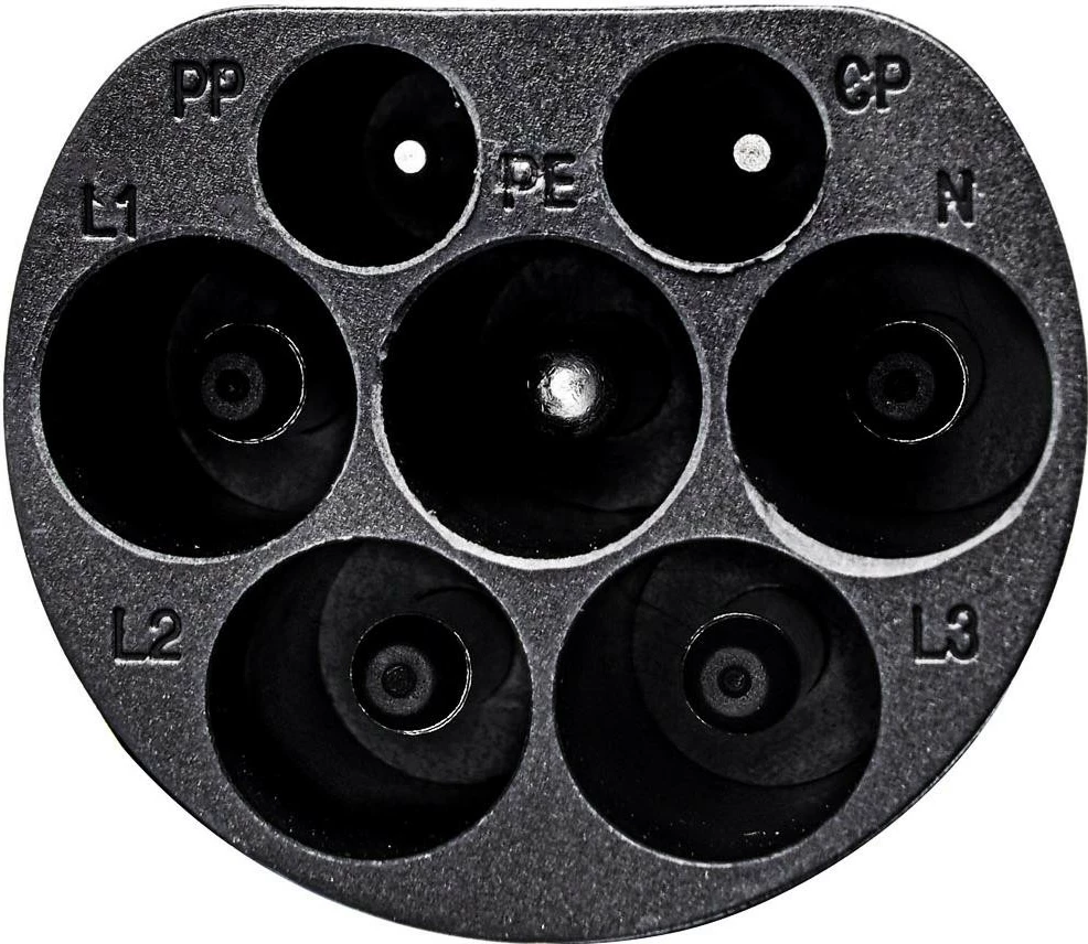 Polnilni kabel za električno vozilo Akyga AK-EC-08, Type 2/Type 1, eno-fazni, 32 A, 7,2 kW, 6 m, črno-modra