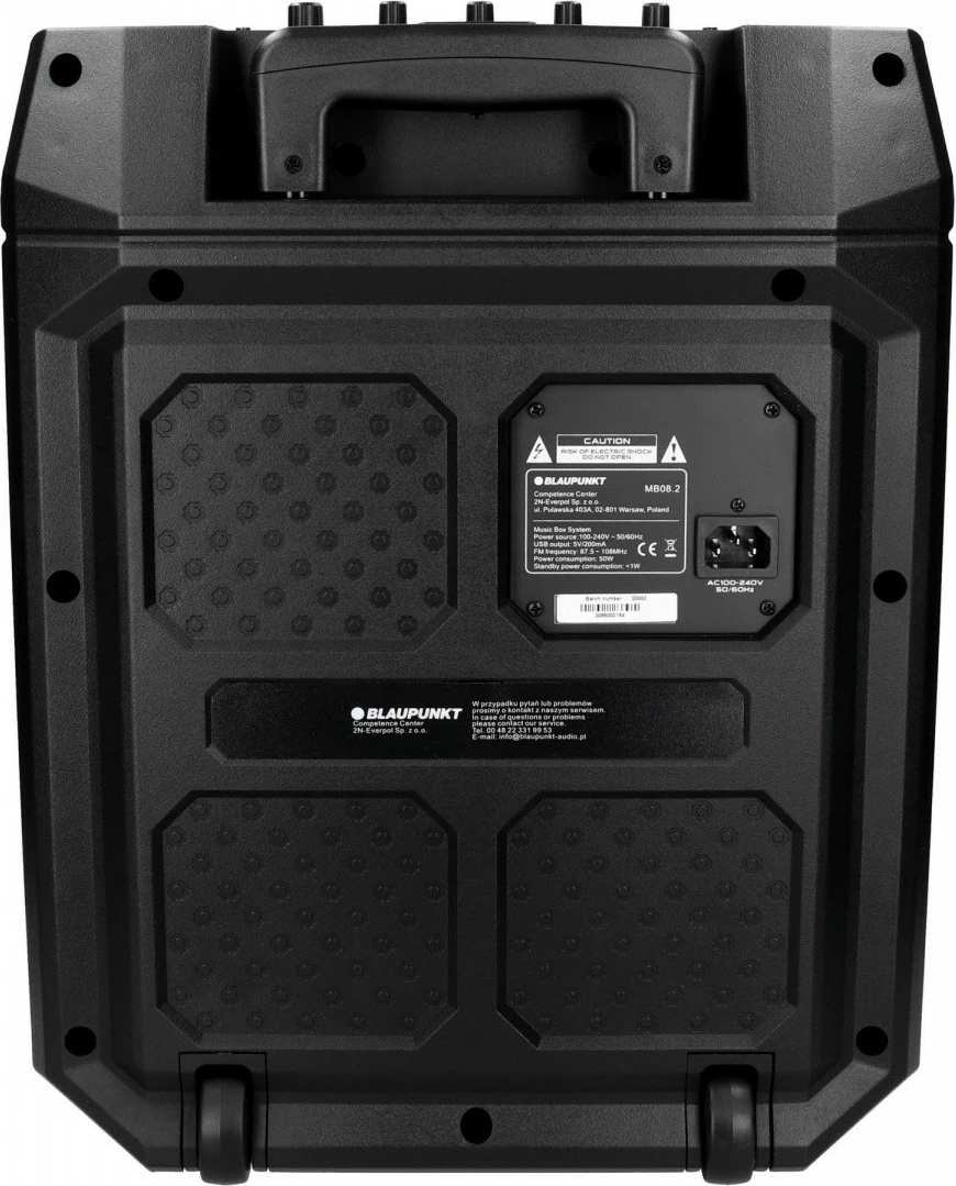 Zvočni sistem z Bluetooth, karaoke, LED, 600 W, črn, z mikrofonom Blaupunkt MB08.2