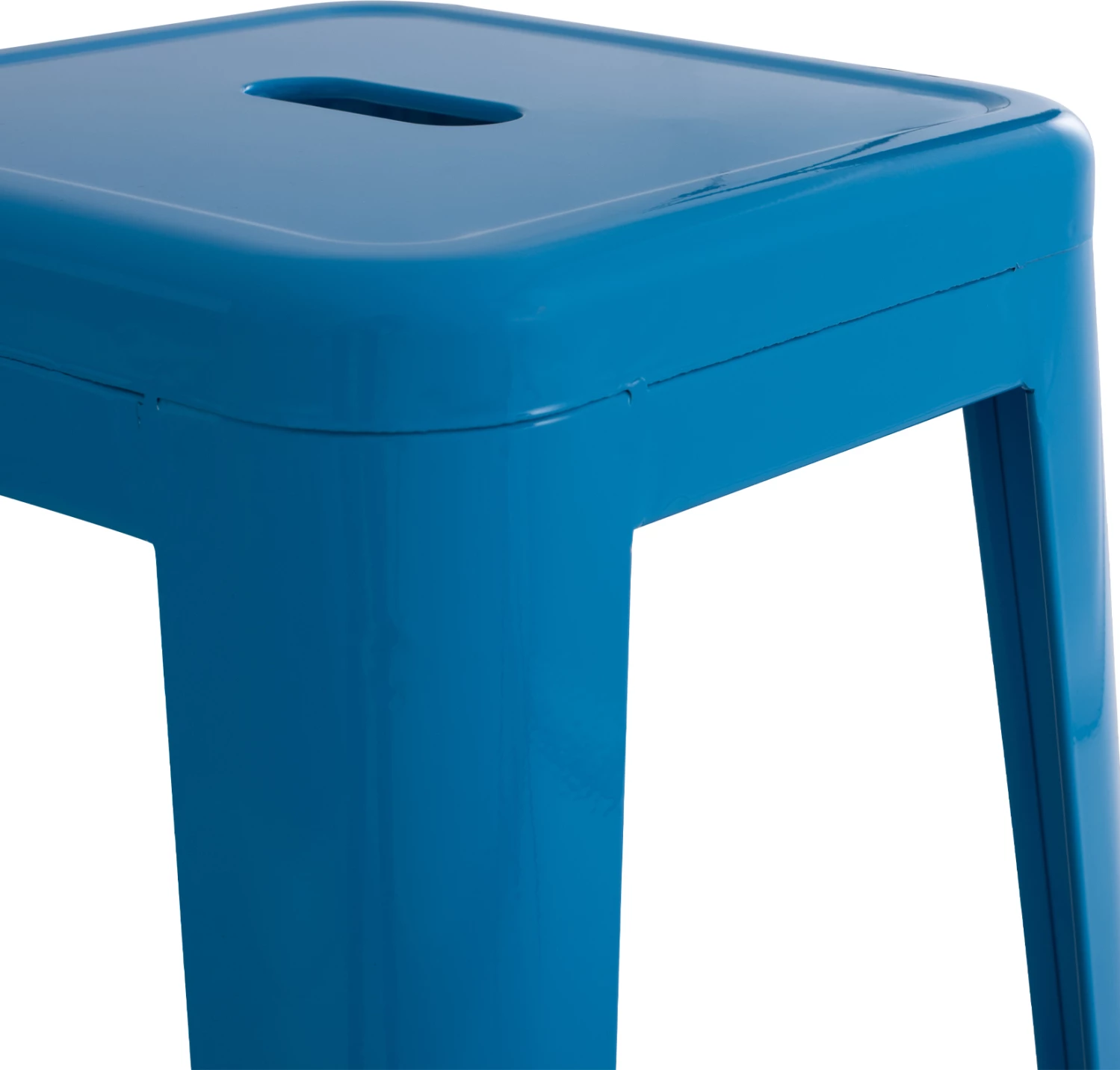 Barski stol MELITA FH8642.48 kovinski v modri barvi 43x43x78Hcm