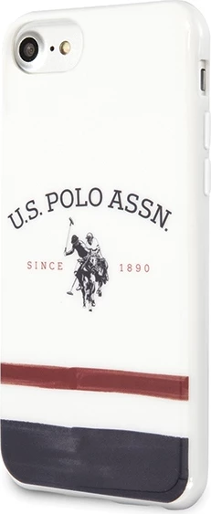 Ovitek Pattern Tricolor, U.S. Polo Assn. USHCI8PCSTRB za iPhone 7/8/SE 2020/SE 2022, bel