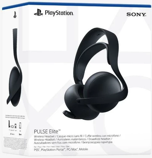 Brezžične slušalke, Sony PS5 Pulse Elite, Midnight Black