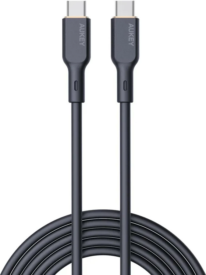 Kabel USB-C v USB-C AUKEY CB-SCC102, 1,8 m, 100 W, silikon, črn