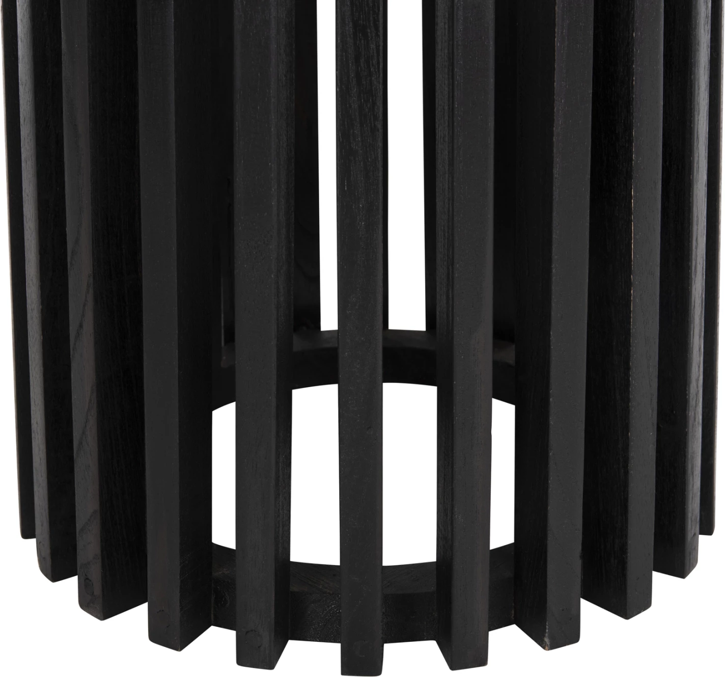 Okrogla osnova za barski stojalo srednje višine FRANTZ FH9857.12 iz mindi lesa v črni barvi Φ40x90Hcm