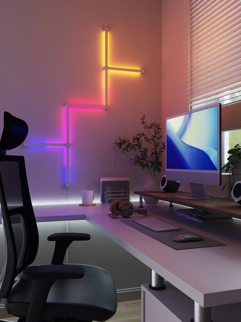 Set razširitve Nanoleaf Lines, 3 kosi, bel