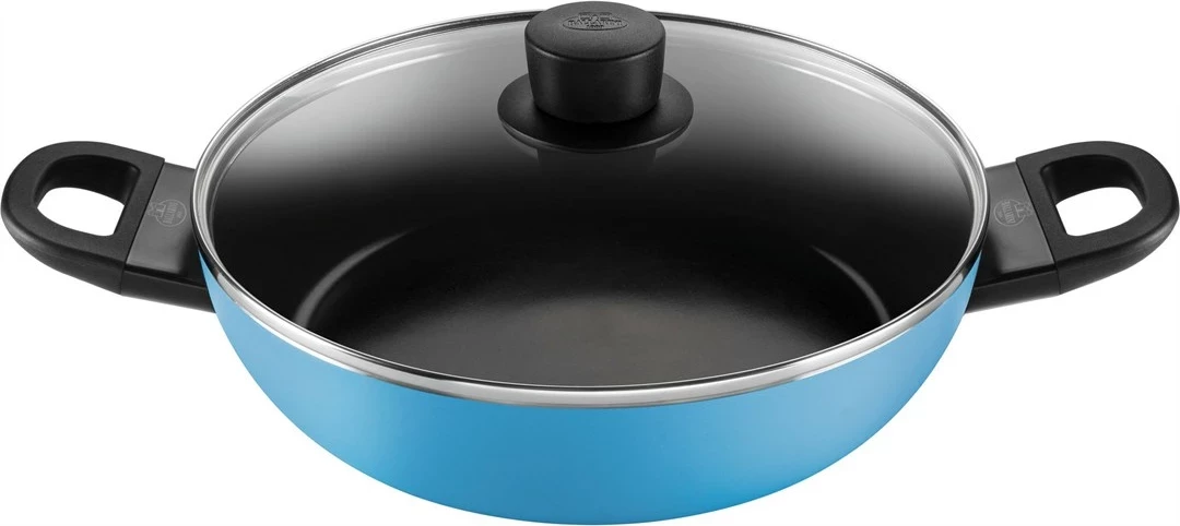 Globoko ponev 28 cm z loparjem, BALLARINI, modra