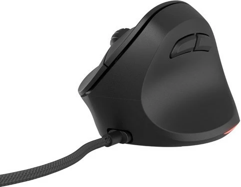 Ergonomski vertikalni miška Natec CRAKE 2 PRO, 12800 DPI, z vodo, RGB, črna