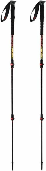 Teleskopski pohodni palici Viking Lhotse 2.0 za moške/ženske, črno-rdeči