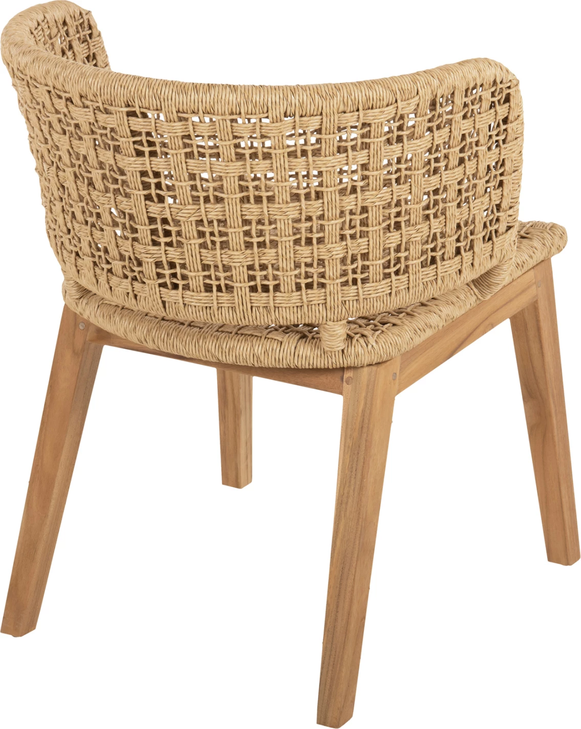 Notranji naslanjač FARLEY FH9827 iz tikovine in sintetične vrvi v naravni barvi 57x58x86H cm