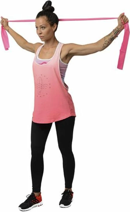 Pilates trak, HMS TP01, rožnat, 0,7 x 120 x 1200 mm