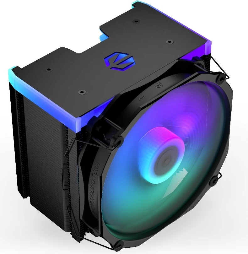 Hladilnik CPU Fortis 5 Black ARGB Endorfy EY3A014, z ARGB osvetlitvijo, črn