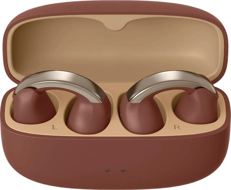 Slušalke TWS earcuff, odprte, JVC HA-NP1TTU, burgundske