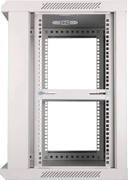 Stenski omarica, 12U 600x600, sive steklene vratce