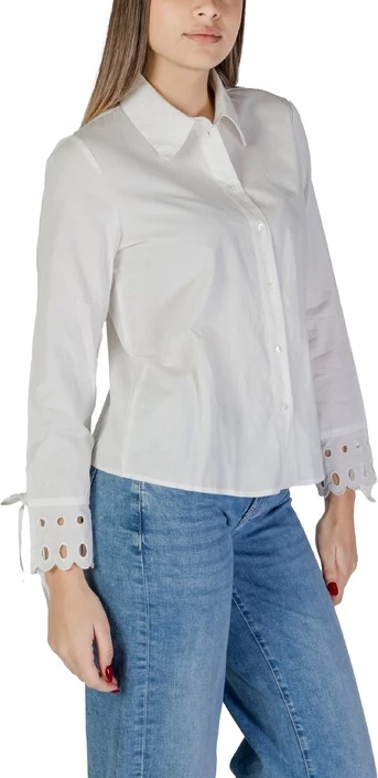 Majica z visokim ovratnikom Jacqueline De Yong, ženska, bela