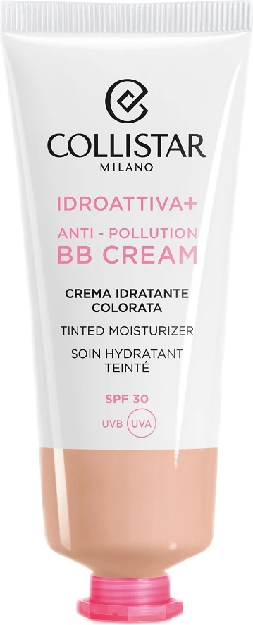 BB krema za obraz, Collistar Idroattiva+ Anti-Pollution, odtenek 1, 50 ml, za ženske