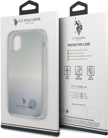 Ovitek Pattern Gradient za iPhone 11 Pro, U.S. Polo Assn. USHCN58TRDGLB, modra
