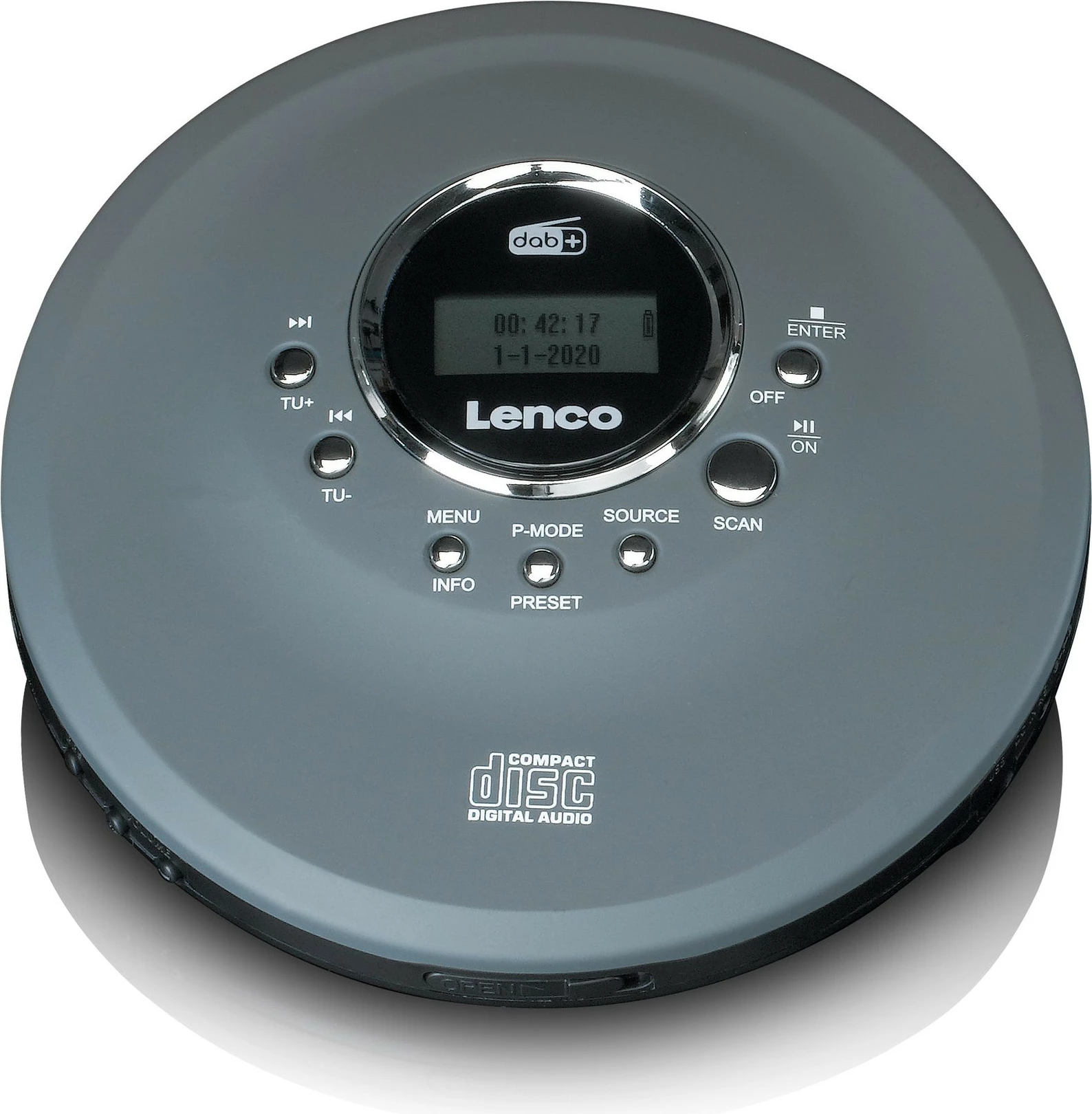 Prenosni CD predvajalnik Lenco CD-400, MP3, LCD zaslon, slušalke, antracit