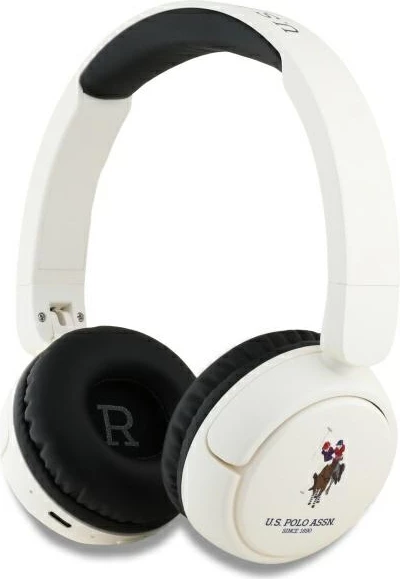 Bluetooth slušalke, US Polo Assn. USHPV6PUNH, on-ear, bele, DH Color Logo