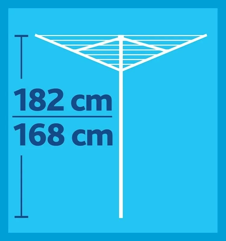 Sušilni stojalo za perilo Vileda Sun-Rise, 50 m, alumin, 1 kos