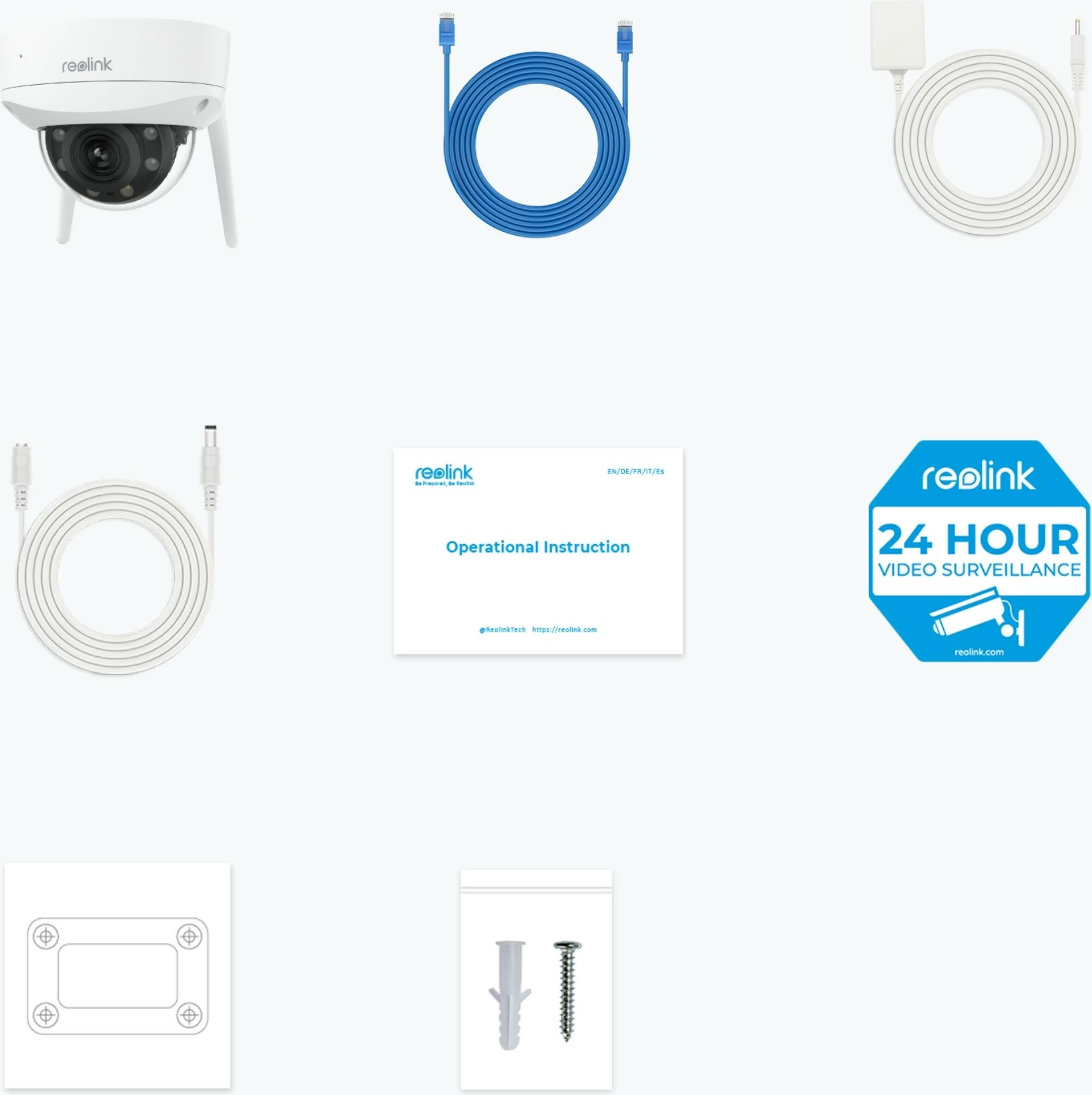 Napredna varnostna kamera Reolink W437, 4K Wi‑Fi 6, IK10, 5X zoom, 6000 K