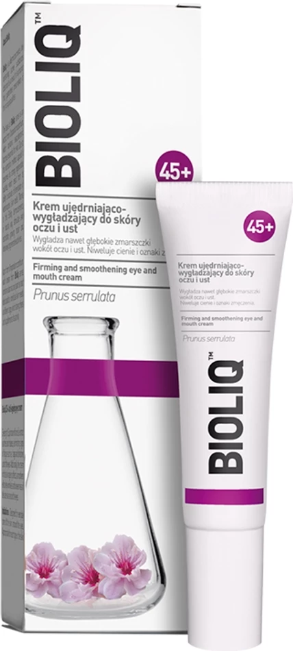 Krema za oči in ustnice BIOLIQ 45+ z učvrstitvenim učinkom in učvrščevanjem, 15 ml