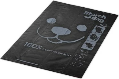 Kompostne vrečke Starch Bag BIO za iztrebke, 8x15 kos, črne