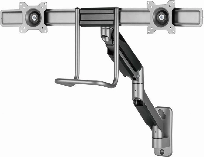 Stenski nosilec za dva monitorja Gembird MA-WA2-02, 17–32 inč, črn