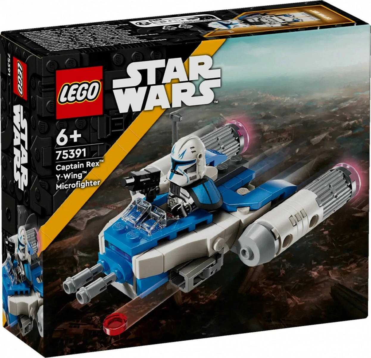 Mikrobojnik Y-Wing Captain Rex LEGO Star Wars 75391, 99 delov, plastika
