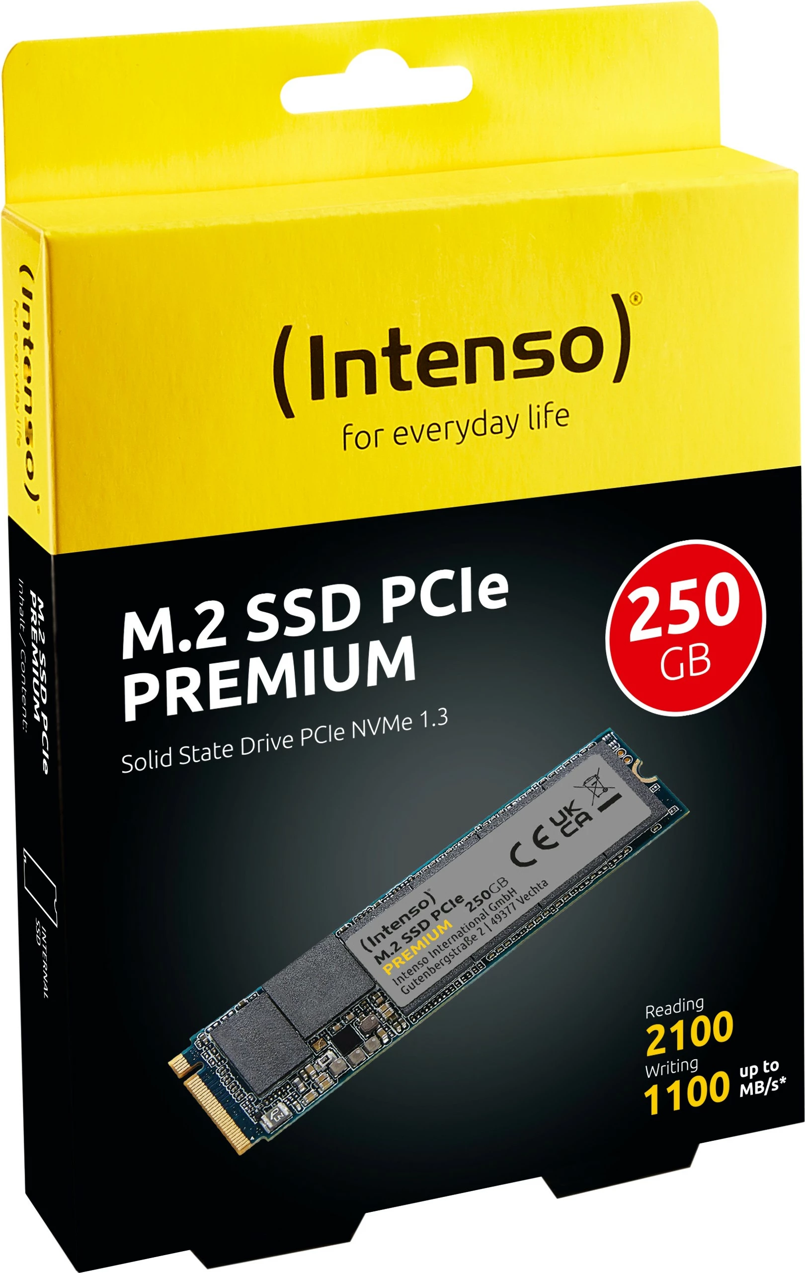 SSD M.2 PCIe Premium Intenso, 250 GB, 2100 MB/s SSD M.2 PCIe Premium Intenso, 250 GB, 2100 MB/s
