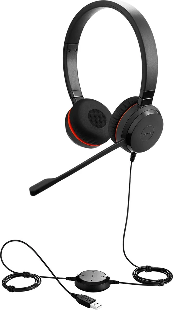 Slušalke Jabra Evolve 20SE MS Stereo, s kablom, črne