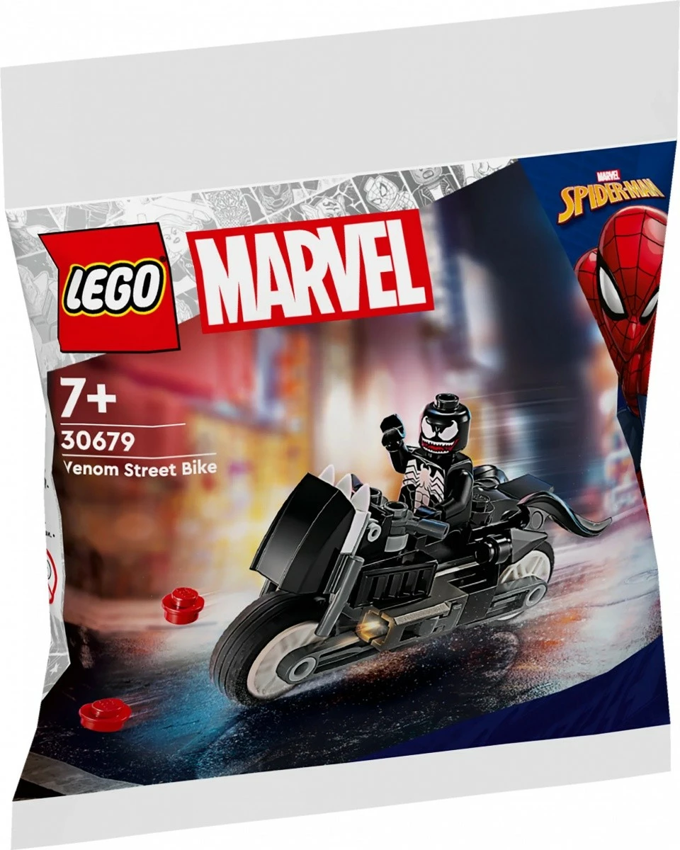 Ulični motor Venom, komplet LEGO Marvel Super Heroes 30679, 53 delov, za otroke, črn