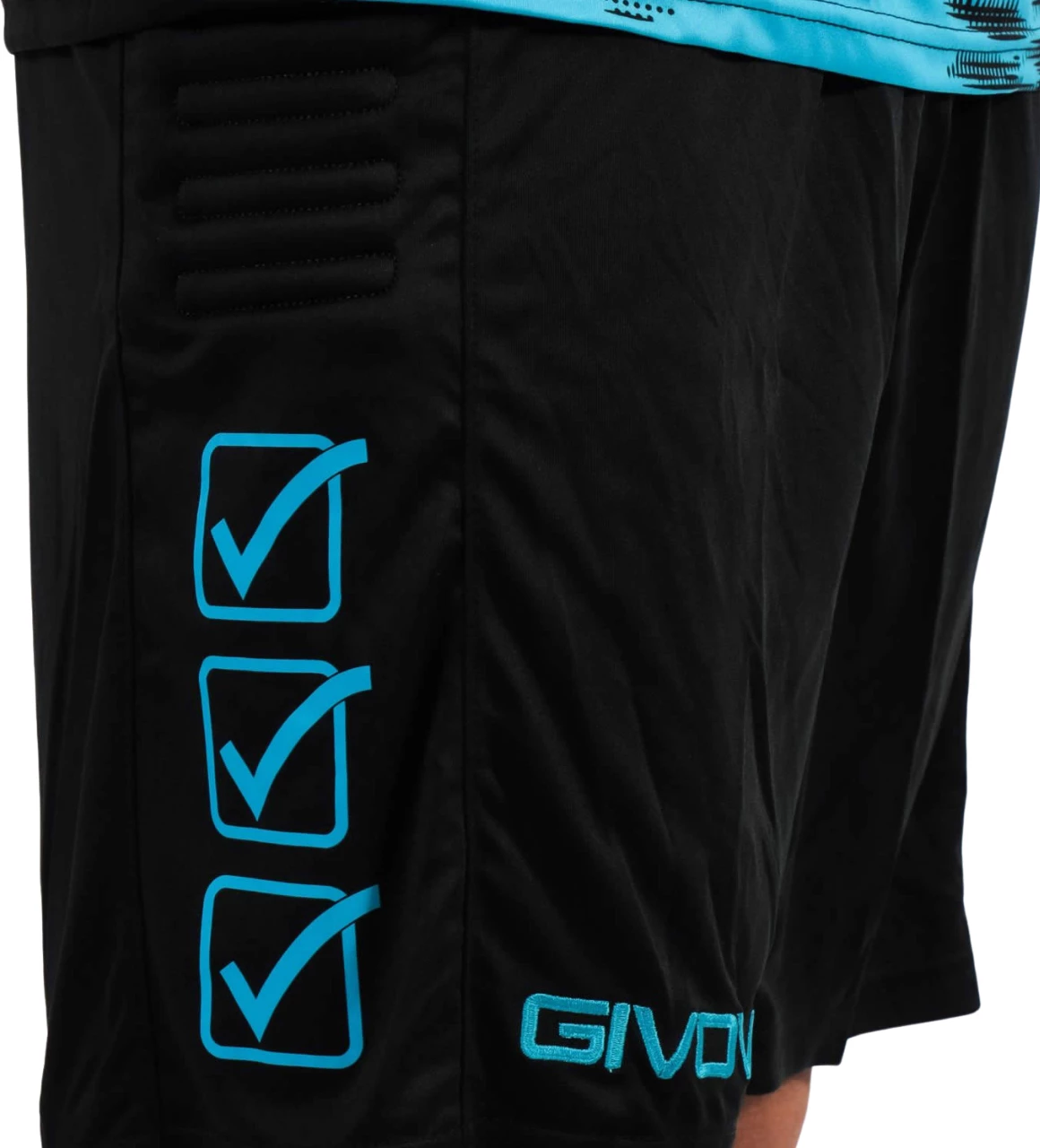 Komplet vratarja unisex, črno-turkuizen Givova