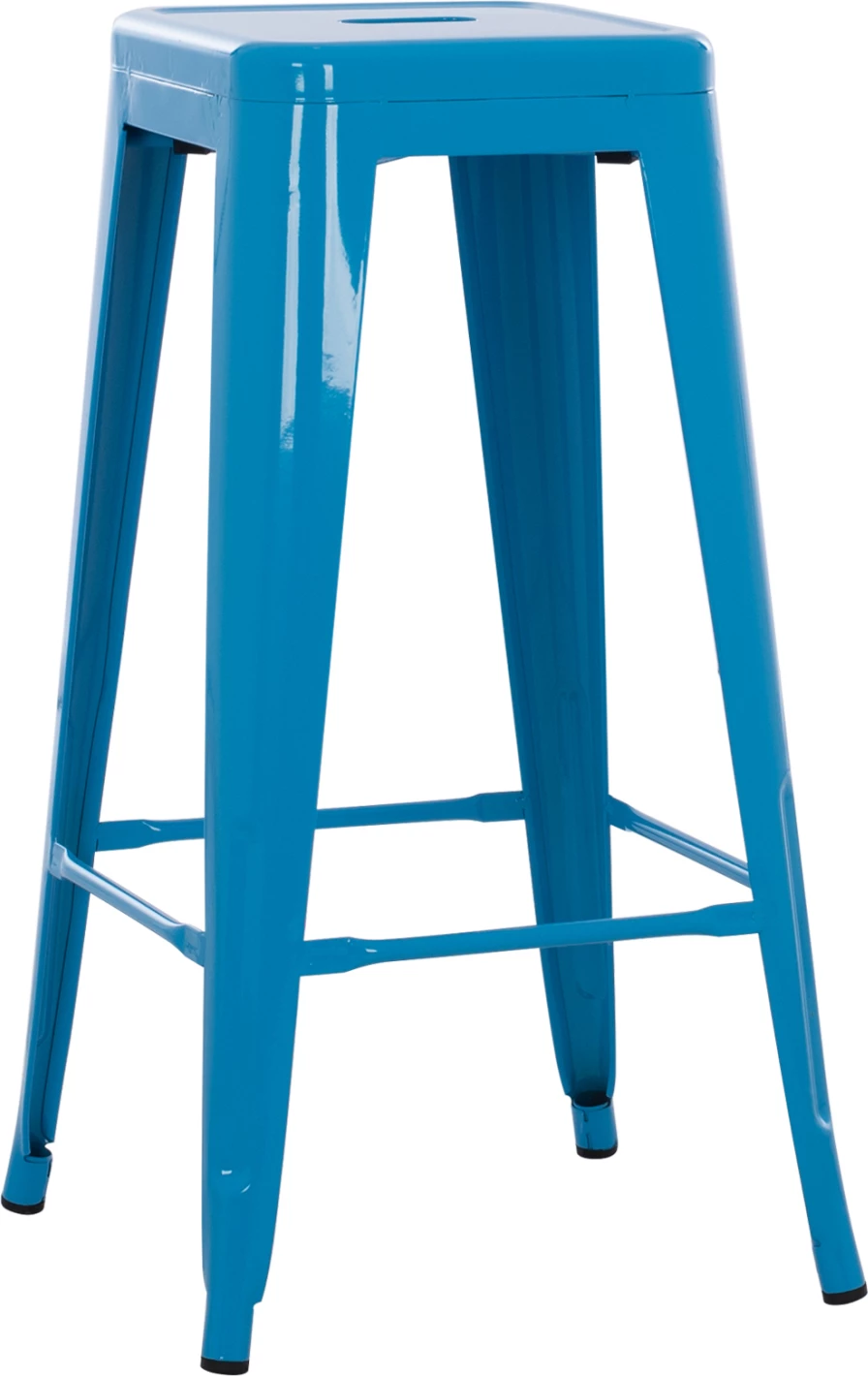 Barski stol MELITA FH8642.48 kovinski v modri barvi 43x43x78Hcm