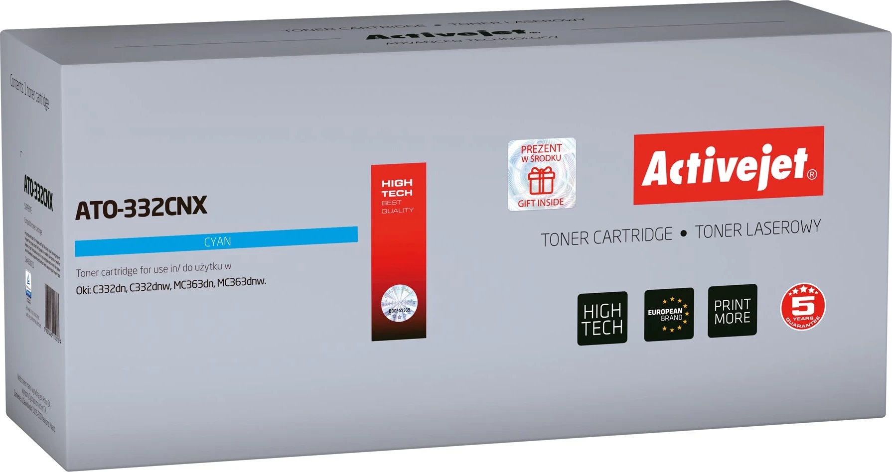 Zamenjalni toner, Activejet ATO-332CNX za tiskalnik OKI, modra