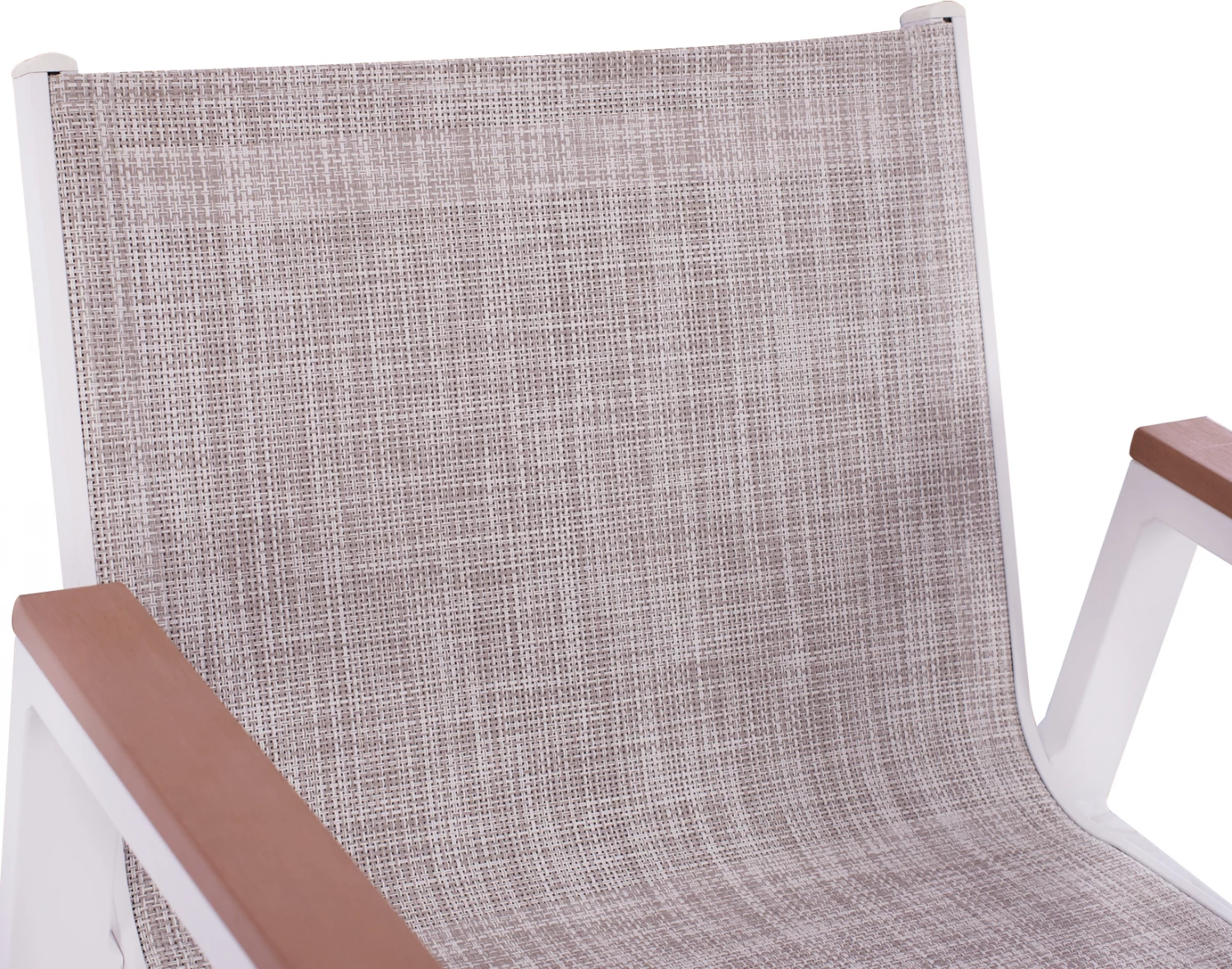 Aluminijasti barski stol bel s polywoodom 52x58x108 cm FH5790.01