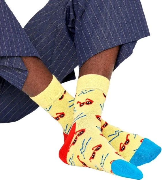 Ženske nogavice Happy Socks, rumene