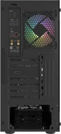Računalniško ohišje Natec Fury Shobo SH4F RGB, Midi Tower, kaljeno steklo, 4 RGB ventilatorji, črno