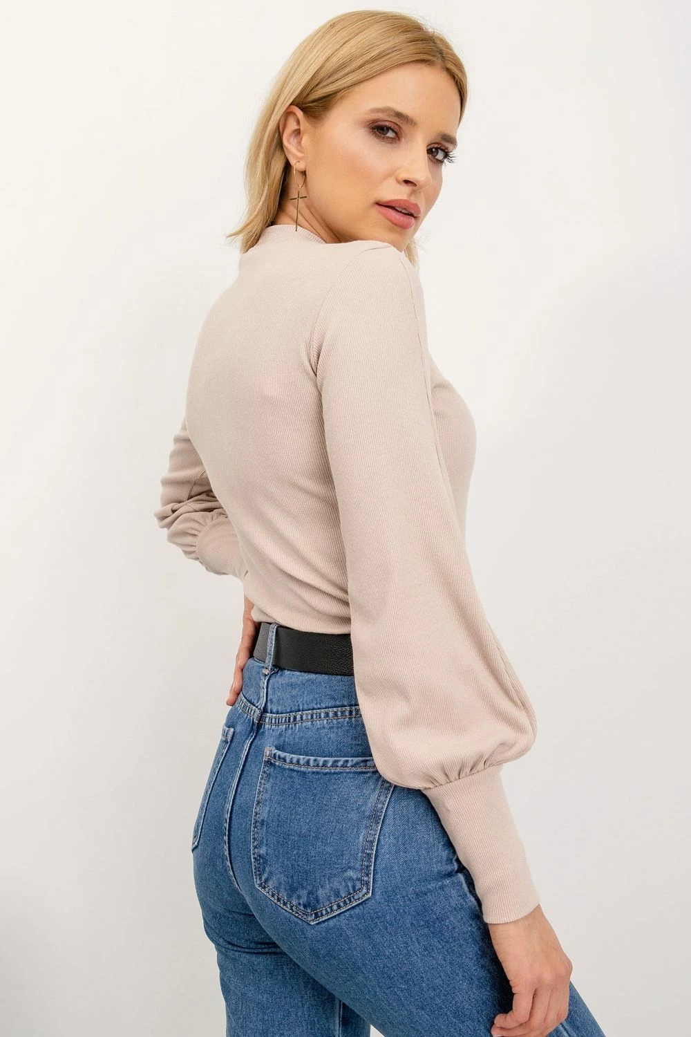 Bluza z dolgimi rokavi Rue Paris 168202, bež