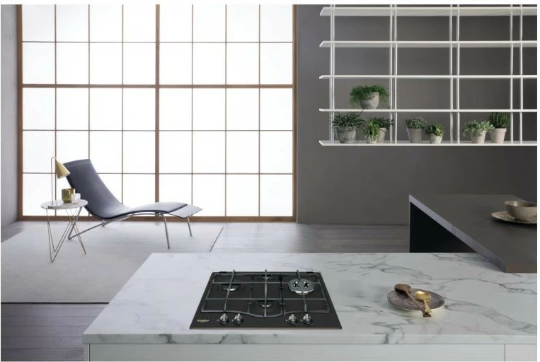 Plinska kuhalna plošča, Whirlpool GMT6422AN, 4 kuhališča, antracit