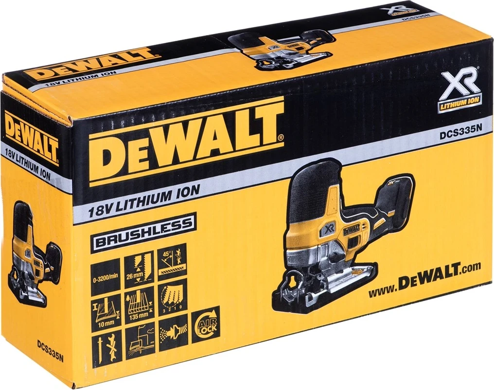 Brezžična žaga DeWalt DCS335N-XJ, rumena