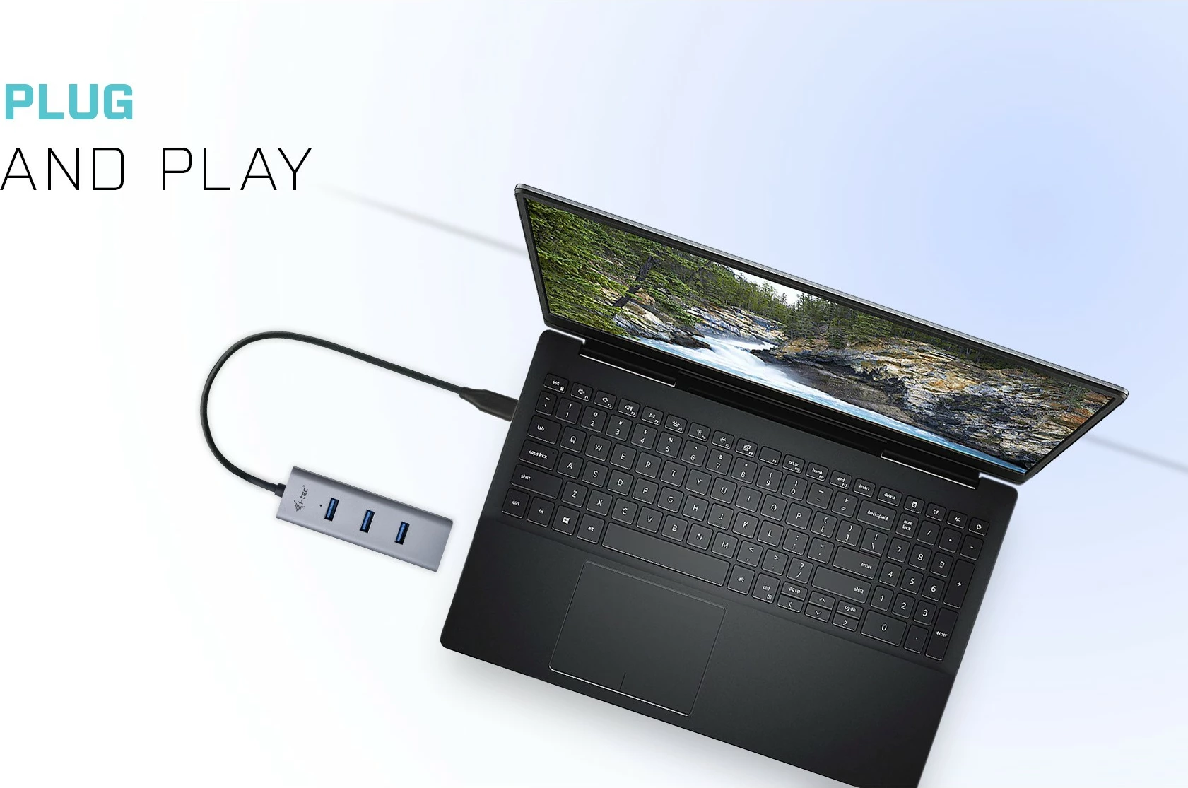 USB-C razdelilec I-Tec, 4 vrata, USB 3.2 Gen 1, 5000 Mbit/s, srebrno-siv