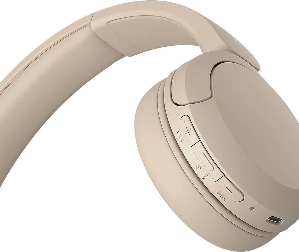 Brezžične slušalke, Sony WH-CH520, Bluetooth 5.2, 40 ur, krem