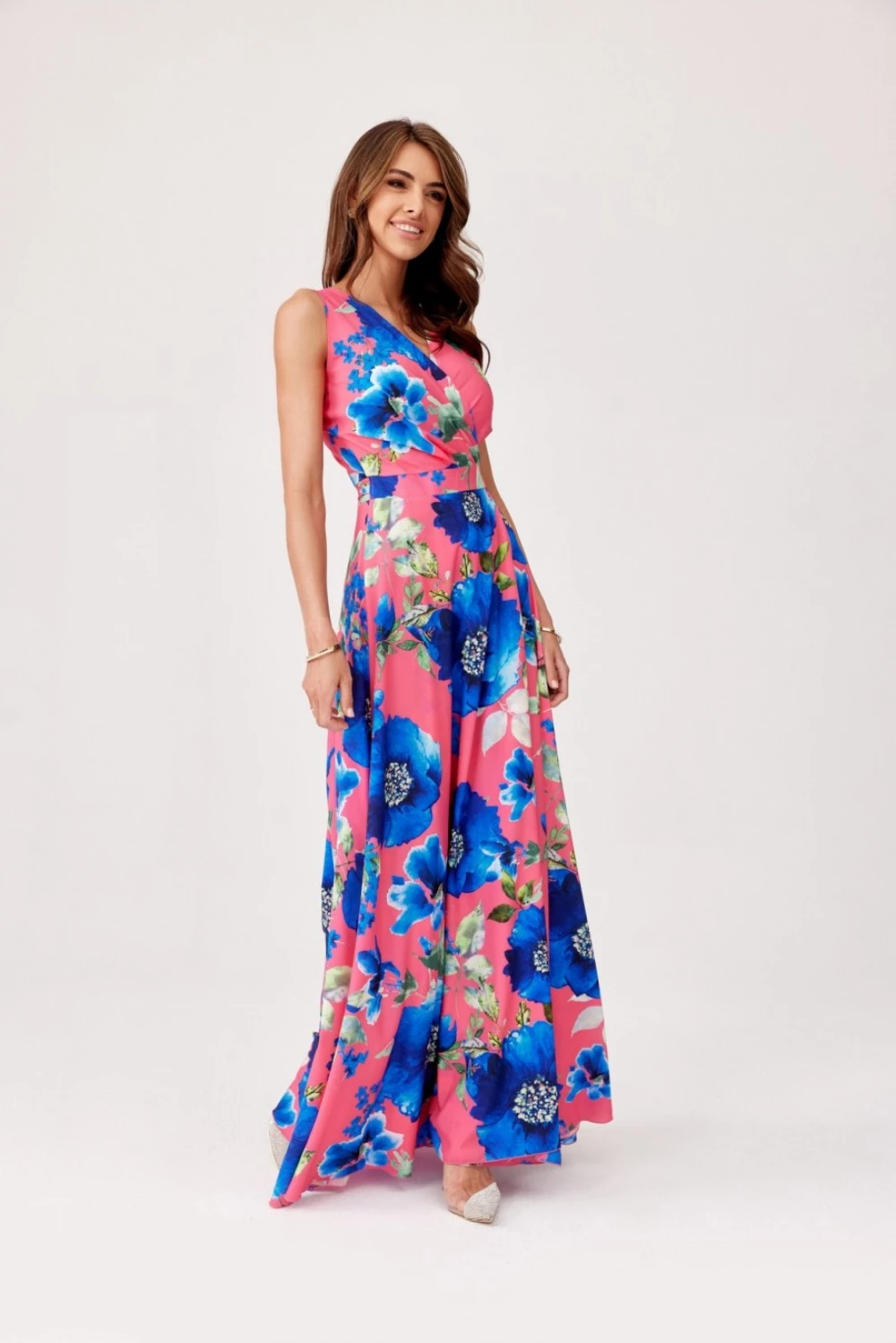 Obleka z motivom cvetja Roco Fashion 181650, večbarvna